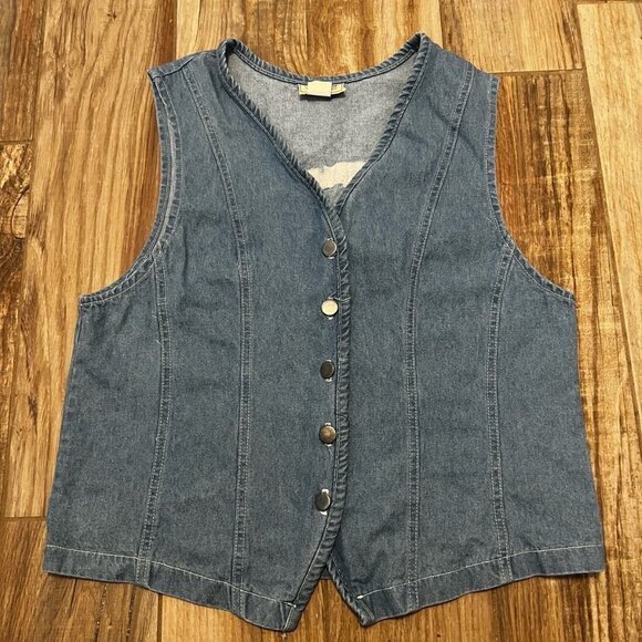 Vintage Stampede Custom Denim Vest - Picture 1 of 3